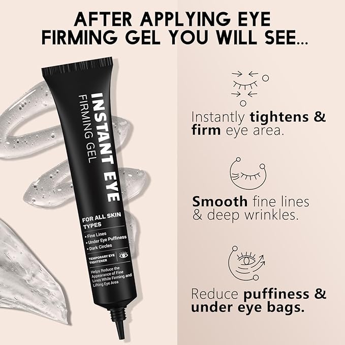 Instant Eye Tightener Cream, Eye Firm Cream for Under Eye Bags and Winkles, Instant Face Lift Cream for Anti Aging Dark Circles, Puffiness and Fine Lines 30ml (1 Fl Oz)