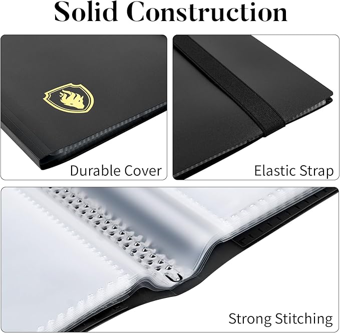Card Binder 9 Pocket, Fabmaker 396 Pockets Trading Card Binder, Premium Collector Card Album for Standard Cards, Side Loading Card Collection Folder for Game Cards, Sport Cards, Orange