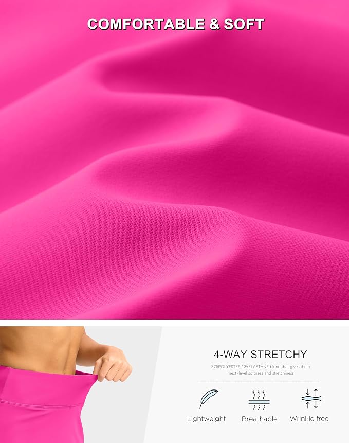 16" Golf Skorts for Women with 5 Pockets | Athletic, Tennis Skirt, High Waisted, Pickleball, Travel, Casual, Lightweight, Ruffle Summer Skirt, with Shorts