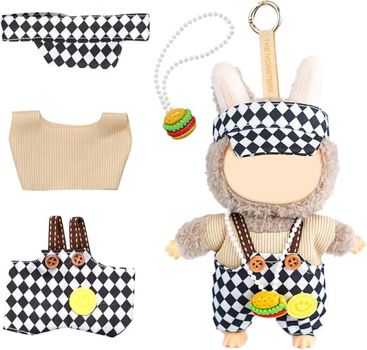 Coolcandy 17cm Doll Clothes for Doll, Fashionable Dolls Outfit with Accessories Suit, Stylish Adorable Dolls Clothes Set, Soft Fabric, Detailed Stitching(Doll Not Included)