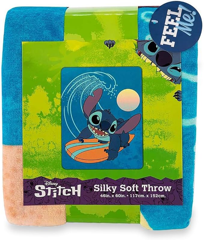 Northwest Lilo and Stitch Silk Touch Throw Blanket, 46" x 60", Makes Waves