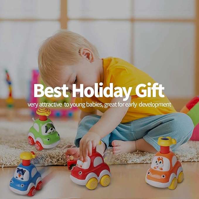 ALASOU Animal Car Toys for 1 2 Year Old Boy|Baby Toys 12-18 Months|1 2 Year Old Boy Birthday Gifts for Infant Kids|Cars for Toddlers 1-3