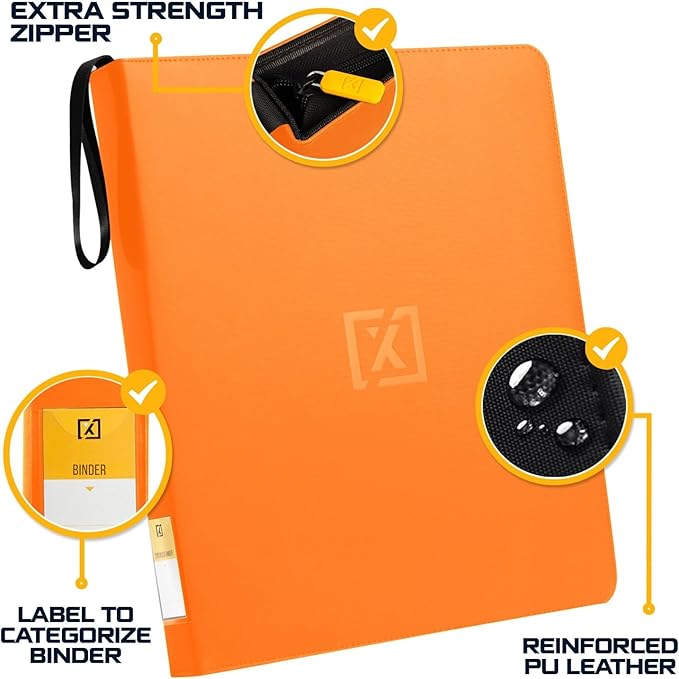 X PRO Top Load Card Binder - Compatible with Top-loading Card Cases - Fits 252 | 20 Premium Loaders Included | 9-Pocket Ringless Double-Sided Pages | Storage for TCG & Sports Cards