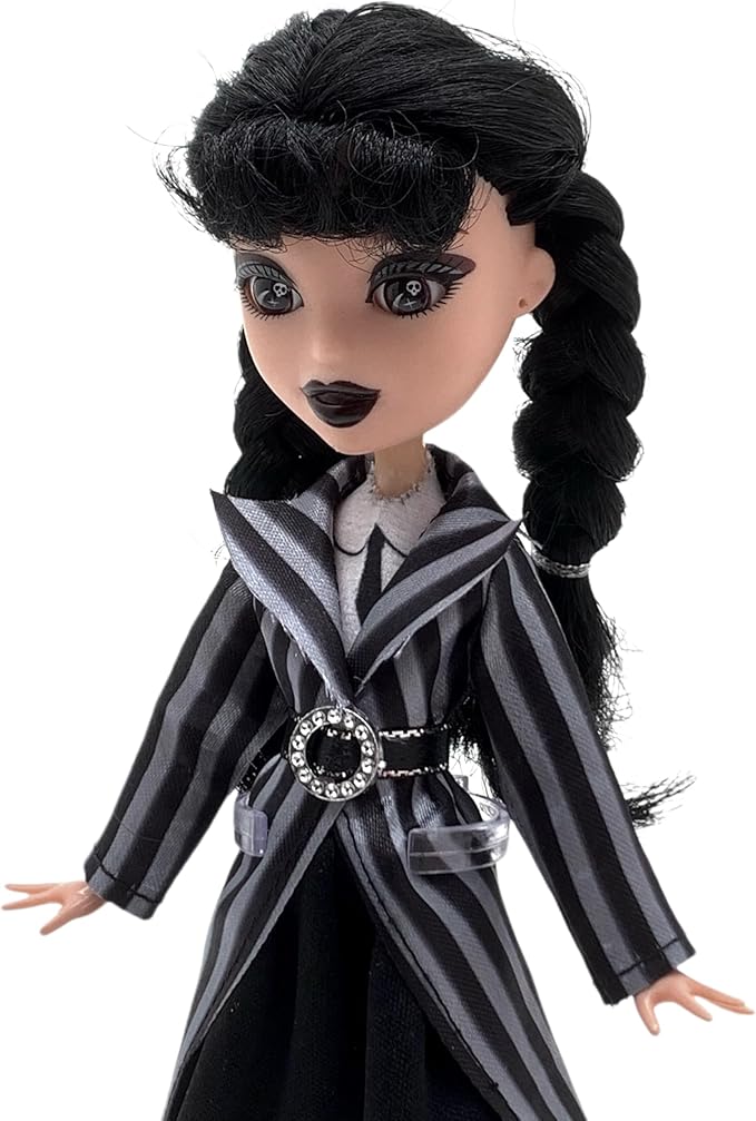 Dumwick 11.5'' Adams Doll with Gift Box, High Heels, Black Dress, and Hair, Perfect Christmas and Birthdays Toy Gift for Girls & Fans (2PCS)