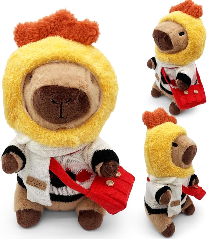 Capybara Plush Toy, Cute Stuffed Animals Kawaii Capibara Plush Pillow Christmas Birthday Easter Valentine's Day Gift for Kids Boys Girls (11 PCS Halloween)