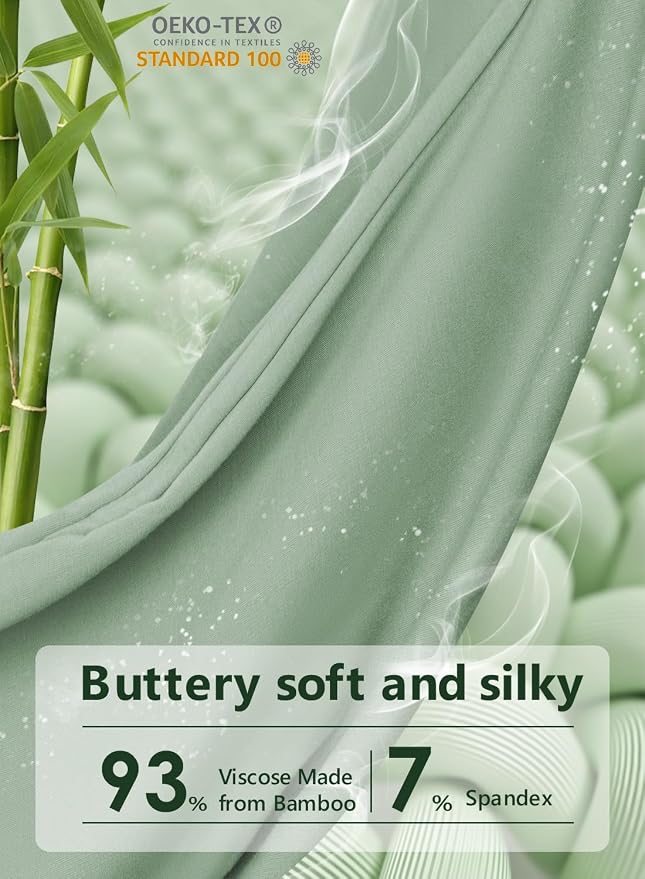 Meiz Pregnancy Pillow Cover, Rayon Cover from Bamboo, U Shaped Pregnancy Pillow Case, Cooling Maternity Pillow Cover for 55" x 31" Pregnancy Pillows, Sage Green