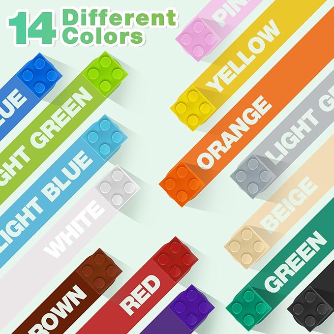 Lekebaby 1546 Pieces Classic Building Blocks Creative Bulk Building Bricks Sets, Compatible with All Major Brands, Educational Toy for Boys Girls 6 Years Old and Up