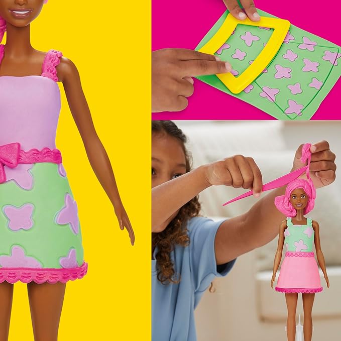 Play-Doh Barbie Garden Party Designer Doll, Make Doll Clothes with Modeling Compound & 10 Fashion Accessories, Arts & Crafts for Girls & Boys 5+ (Amazon Exclusive)