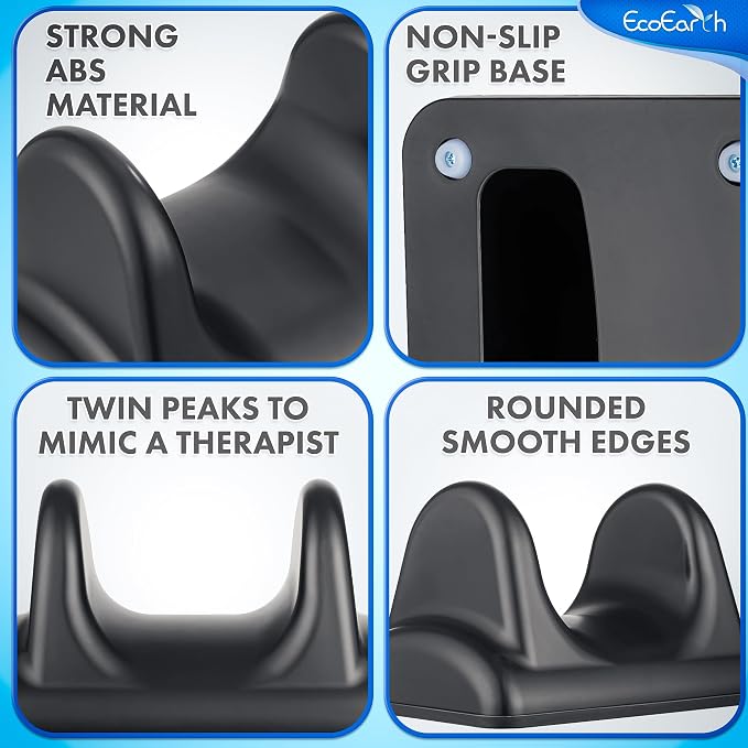 EcoEarth Psoas Release Massage Tool - Black - Deep Tissue Hip Flexor Massager with Anti Slip Base - Myofascial Massage Tool for Lower Back & Psoas Muscles - Trigger Point Massager