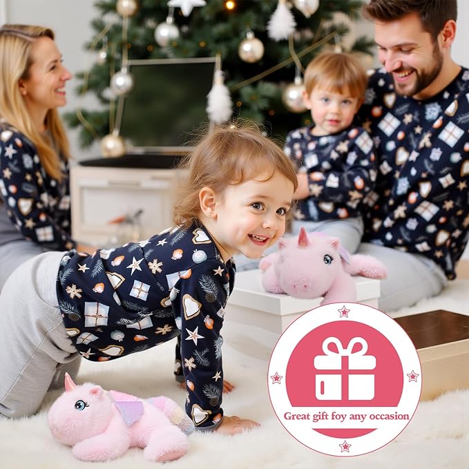 7.8in Unicorn Plush Brown Stuffed Animal Cute Unicorn Plush Toy Ultra Soft Hugging Gift for Kids Girls Boys
