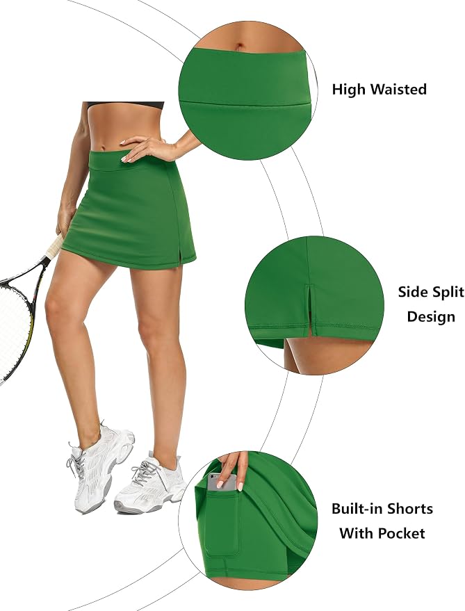 LouKeith Tennis Skirts for Women Golf Athletic Activewear Skorts Mini Summer Workout Running Shorts with Pockets