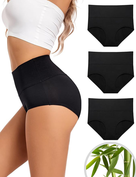 ECO PERIOD Heavy Flow Period Underwear for Women Leakproof Period Panties | Menstrual Underwear for Teen, All-Day Long - Overnight Protection, Women's Postpartum High Waist Brief, Absorb up to 50ML