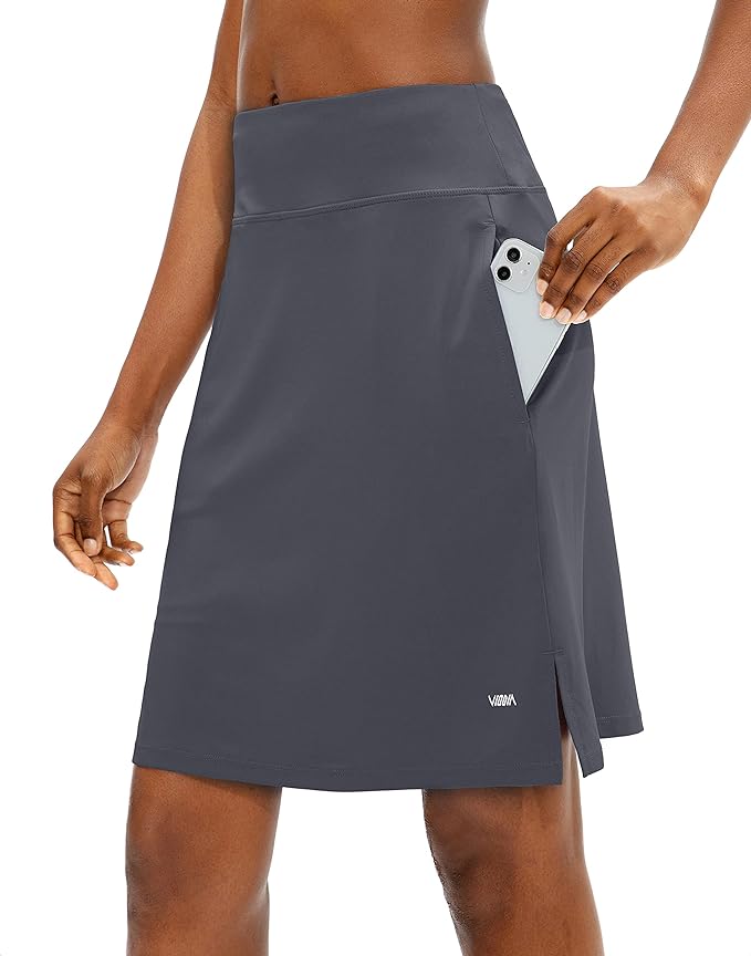 Women's 20" Knee Length Skorts Skirts UPF50+ Athletic Tennis Golf Skirt for Women Casual Summer Skirts