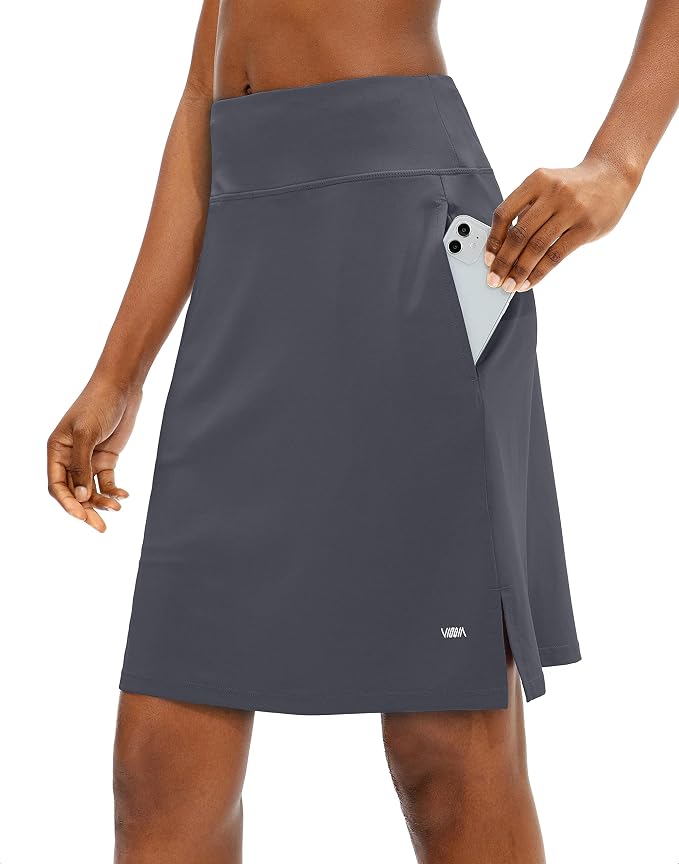 Women's 20" Knee Length Skorts Skirts UPF50+ Athletic Tennis Golf Skirt for Women Casual Summer Skirts