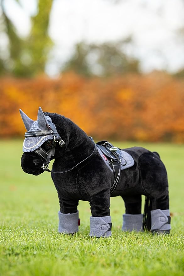 LeMieux Toy Pony Bandages for Toy Pony - Fleece - Simple Fastening - Suitable for Ages 3 Years + - Jay Blue
