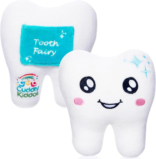 Tooth Fairy Pillow - Soft Plush Tooth Fairy Pillow with Pocket - Keepsake for Kids - Tooth Holder for Girls' Tooth Loss Joy