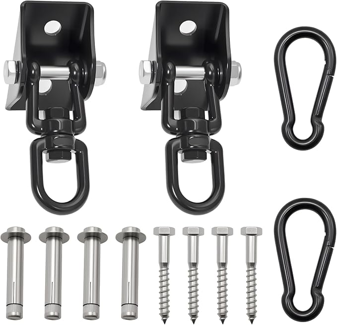 Heavy Duty Swing Hangers,1200 lb Hammock Hanging kit,360°Rotating Swing Hardware for Playground,Yoga,Heavy Bag,Porch Swing,Hammocks,Swing Chair