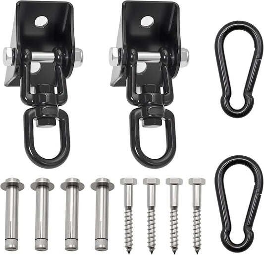 Heavy Duty Swing Hangers,1200 lb Hammock Hanging kit,360°Rotating Swing Hardware for Playground,Yoga,Heavy Bag,Porch Swing,Hammocks,Swing Chair