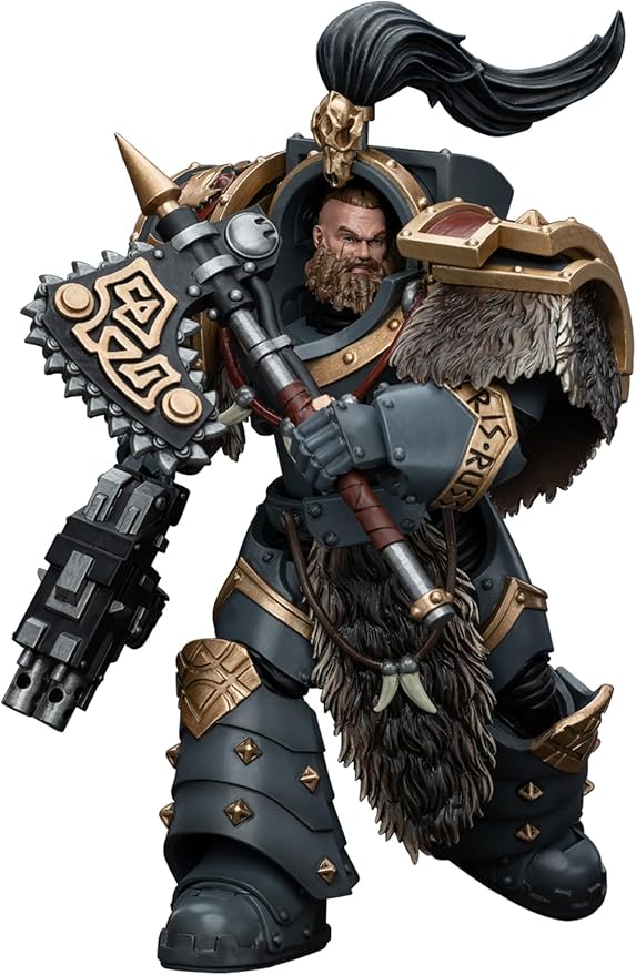 JOYTOY Warhammer 40K 1/18 Action Figures, Space Wolves Varagyr Wolf Guard Squad Varagyr Terminator 4 Perfect for Collectors & Decor, Ideal Gift for Birthdays, Christmas, Character Figure - JT5857