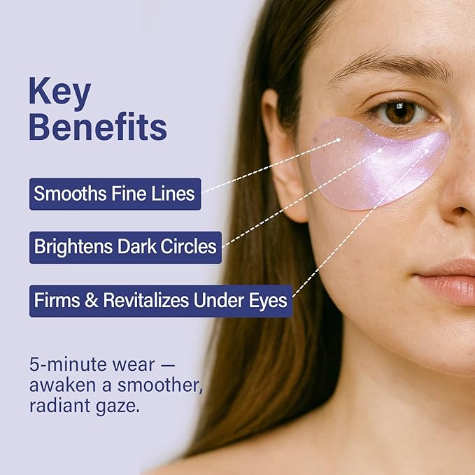 DIAMOND GAZE Firming Hydrogel Eye Patches 28 Pairs, 15-Min Retinol & Niacinamide Eye Masks to Smooth and Brighten, Reduce Fine Lines & Dark Circles, Relaxing Holiday Set
