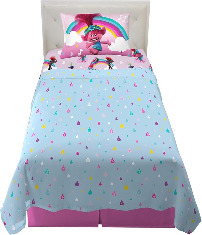 Franco Kids Bedding Super Soft Sheet Set, Twin, Trolls World Tour