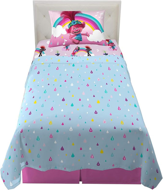 Franco Kids Bedding Super Soft Sheet Set, Twin, Trolls World Tour