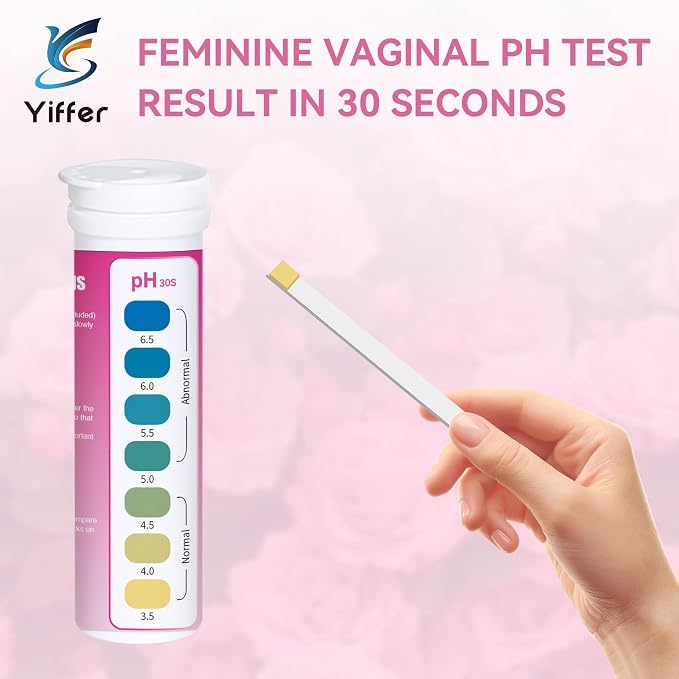 75-Count Vaginal pH Test Strips – At-Home Feminine Wellness Kit for Monitoring Balance, Yeast Infection & BV, Providing Accurate Results for Women