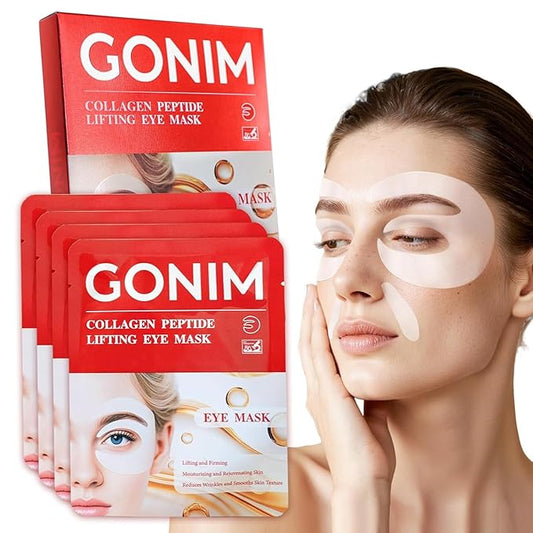 GONIM Under Eye Patches 360° Fit, Eye Mask with Collagen Peptide, Salmon DNA PDRN, Caffeine,Retinol & Niacinamide, PDRN Eye Patches for Puffy Eyes and Dark Circles, Gifts for Women, Hydrating 4 pairs