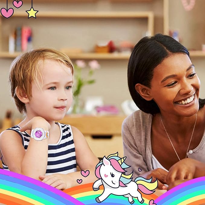 3D Cartoon Waterproof Watches for Girls with Alarm - Best Toys Gifts for Girls Age 3-12