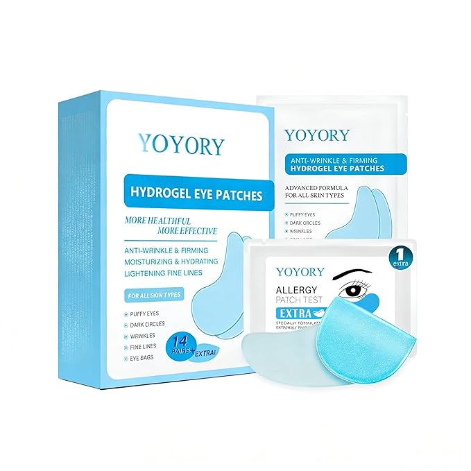 Under Eye Patches Masks - 24K Gold Eye Patch for Dark Circles and Puffy Eyes, Wrinkles, Fine Lines, Eye Bags Treatment with Collagen and Hyaluronic Acid, Moisturizing and Firming (60 Pcs）Silver
