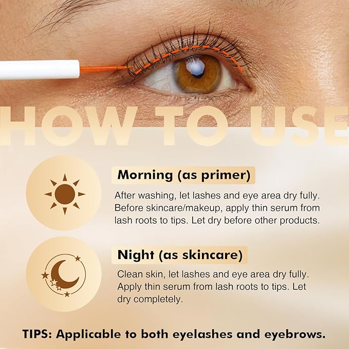 Eye Lash Serum for Fuller & Longer Looking Advanced Lash Enhancing Treatment Eyebrow Growth Support Serum with Natural Formula, 6ml (type 1)