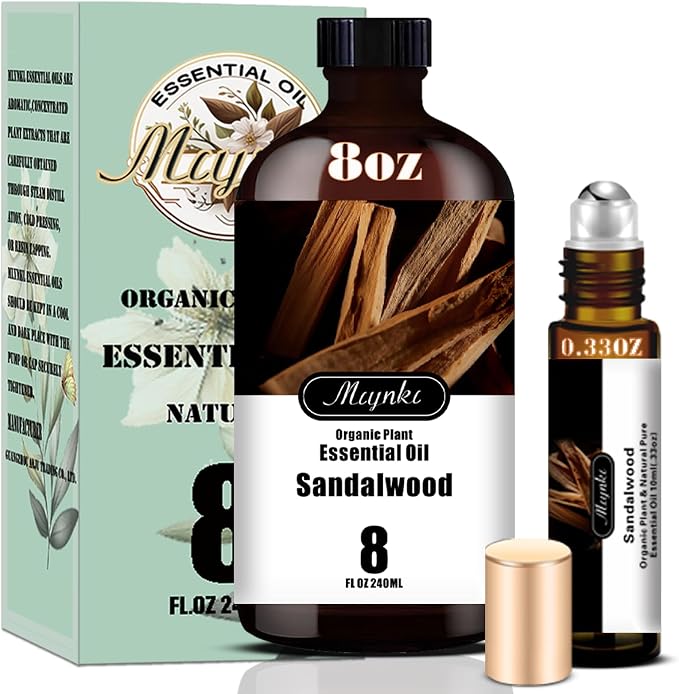 Sandalwood Essential Oil-8.33 fl oz for Diffuser, Massage, Skin Care, DIY Soap, Candle, Meditation, Yoga, Relaxation, Gift Ready