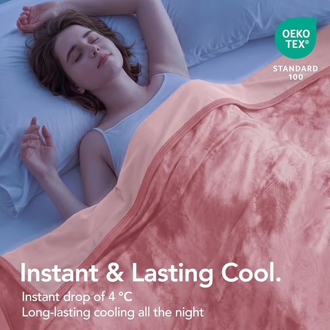 Cooling Blanket 80''x88'' for Hot Sleepers, Arc-Chill Q-Max>0.35 Double Sided Cold Blankets for Night Sweats, Cool Soft Lightweight Summer Blanket for Sofa Bed Couch, Gifts for Women Queen