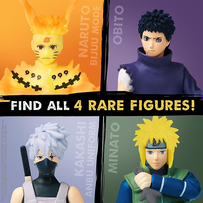 Naruto Shippuden Collectible Mini Figures 8-Pack Deluxe Box – Multiple Assortments with Naruto, Sasuke, Kakashi, Itachi & More Characters (Assortment A)