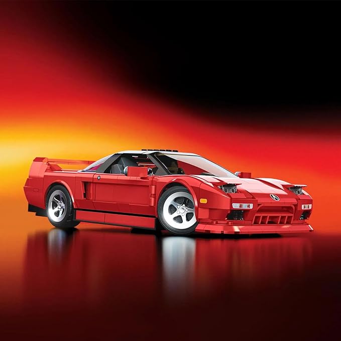 Hot Wheels 1/16 Honda Acura NSX 1990 Building Kit, 876 Pieces, Includes 1/64 Mini Car, Hot Wheels Mattel