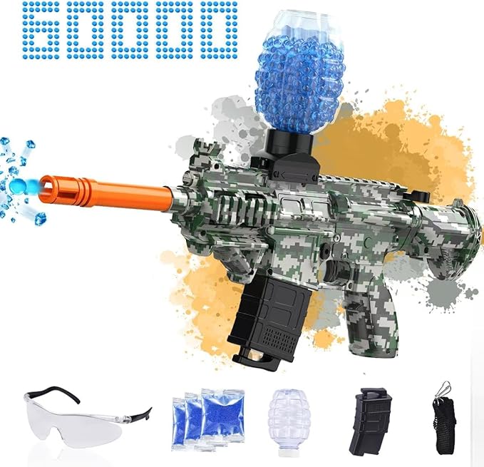 Electric Gel Ball Blaster Toys-Eco-Friendly Splatter Ball Blaster,Automatic Outdoor Games Toys for Activities Team Game(Green)