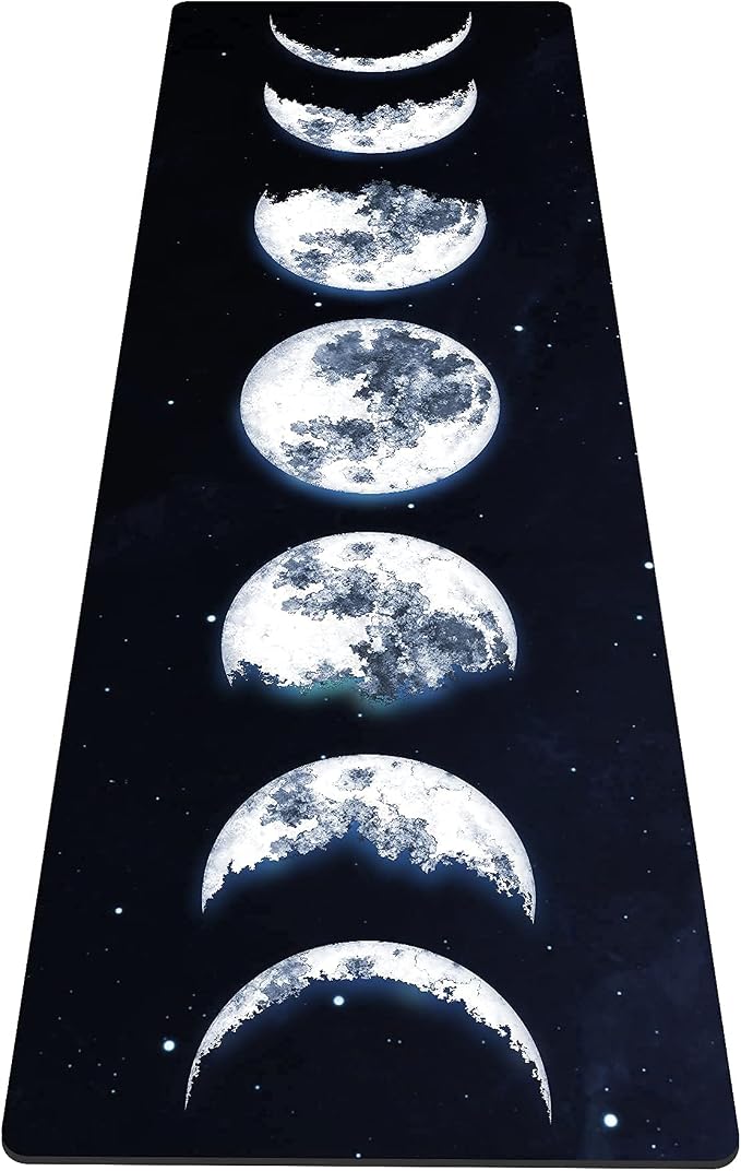 nuveti Yoga Mat Print Extra Thick TPE Non Slip Fitness Exercise Mat with Carrying Bag,72"x24" Extra Thick 6MM Exercise & Workout Mat for Yoga, Pilates Fitness and Floor Exercises