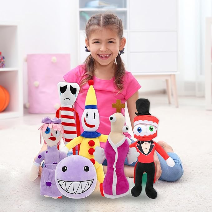 The Amazing Digital Circus Plush,12" Pomni Plushies Toy Gift, Cute Stuffed Figure Doll for Kids and Adults, Birthday Halloween Christmas Choice for Boys Girls