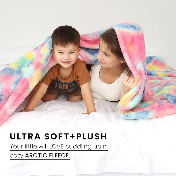 Colorful Fleece Throw Blanket, Cozy Soft Lightweight Throw Blankets, Warm Plush Soft Flannel Blanket for Sofa Couch Bed Home Decor, Camping Travel Picnic Outdoor Blanket Bedding for Women, 60x80 in