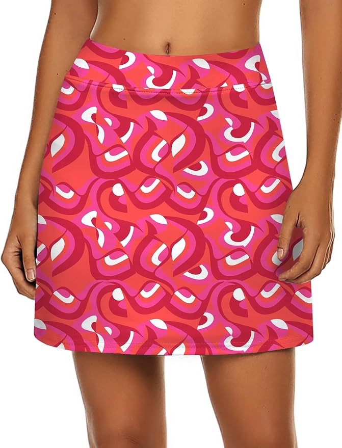 Ekouaer Women's Active Performance Skort Lightweight Skirt for Golf Tennis | Built-in Shorts, A Line, High Waisted, Tummy Control, Pickleball, Running, Workout, Sports, Skorts for Woman
