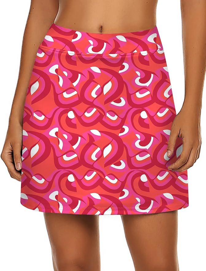Ekouaer Women's Active Performance Skort Lightweight Skirt for Golf Tennis | Built-in Shorts, A Line, High Waisted, Tummy Control, Pickleball, Running, Workout, Sports, Skorts for Woman