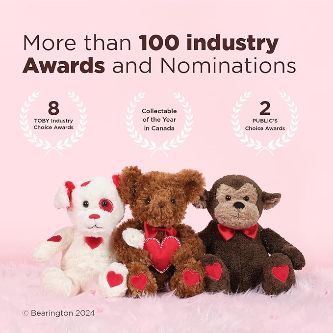 Bearington Lazarus The Love Dragon Stuffed Animal Valentine's Day Plush, Ideal for Valentine's Gift for Kids, Boyfriend or Girlfriend, Stuffy, 11 Inch