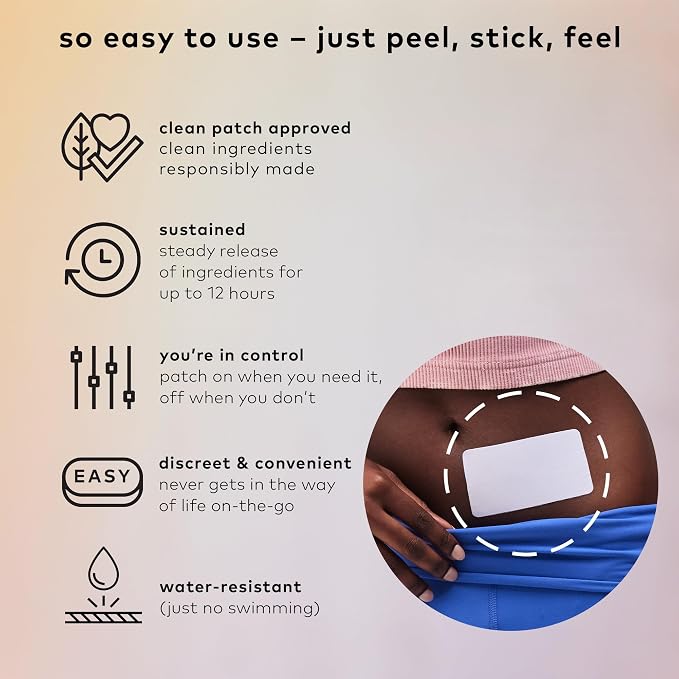 The Good Patch Cycle Period Patch (8 Total Patches) | Menthol and Black Cohosh Patch for Cramps, Monthly Support, Self Care, Daily Wear and On-the-Go Comfort