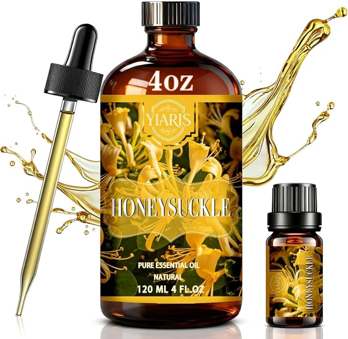 Honeysuckle Essential Oil 4.33oz for Diffuser & Home Scent | Sweet honeysuckle scent for diffuser, aromatherapy, spa, candle making, soap crafting, DIY projects