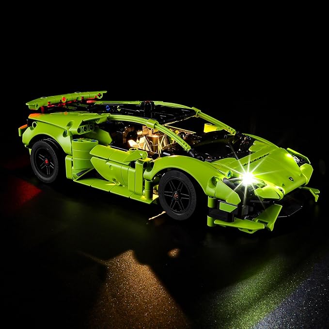 Vaodest LED Light for Lego Lamborghini Huracán Tecnica 42161 Set,Design and Configuration Compatible with Model 42161(LED Light Only, Not Building Block Kit)