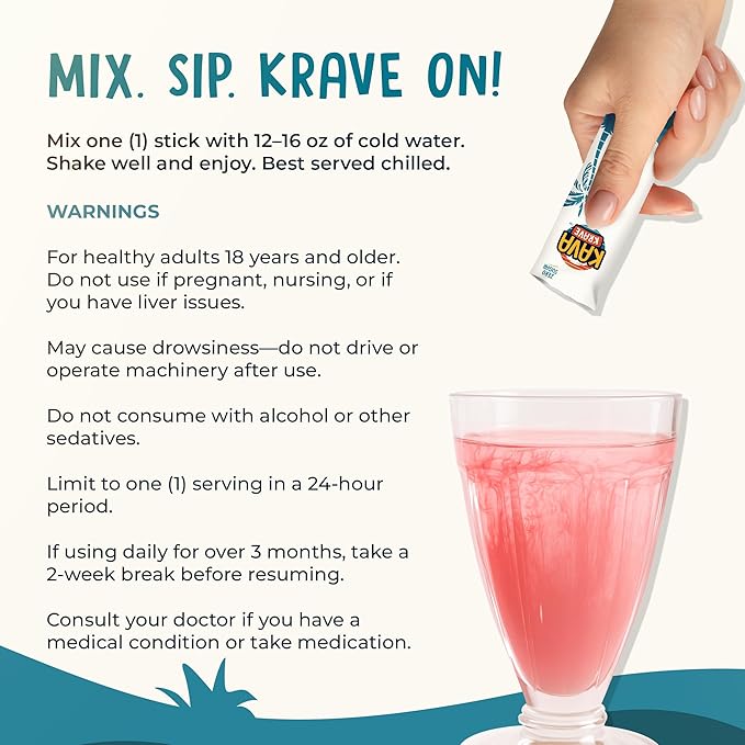Kava Drink Mix Packets - 15 Pack Premium Kava Extract Powder Drink Mix, Alcohol Alternative Social Beverage, Alcohol Alternatives with a Buzz, Citrus Berry Flavor, Non Alcoholic Support, Calm Support