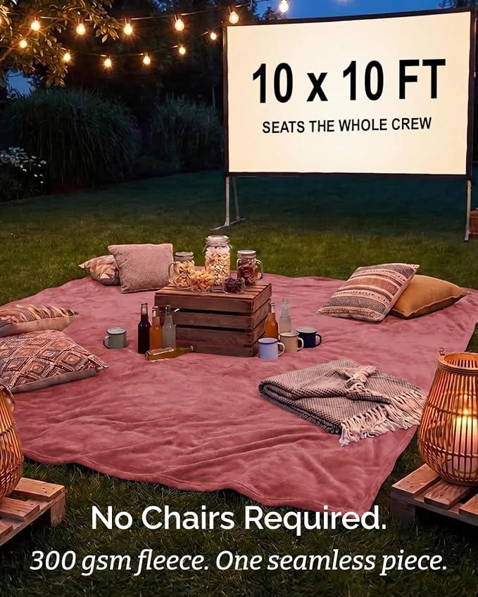 Ultra Soft Fleece Blanket Oversized King Size - Flannel Fleece Luxury Blanket - Lightweight for Couch Bed Chair - Thick, Warm and Breathable - All Season Cozy, Dusty Rose