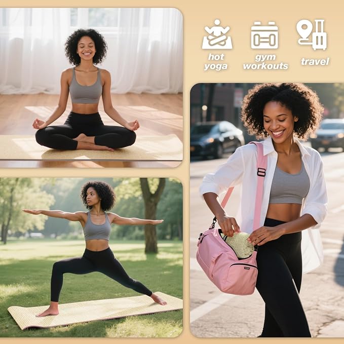 Hot Yoga Towel,Microfiber Yoga Mat Towels Non Slip for Hot Yoga Absorbent Microfiber Sweat Anti-Slip Cover,Bikram,Pilates,Exercise,Fitness 24 inch X 72 inch Beige 2 Pack