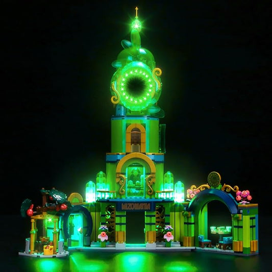 BrickBling LED Lighting Kit Compatible with Lego Wicked Welcome to Emerald City, Creative Light Compatible with Lego 75684-Lights Only, Not Come with Model