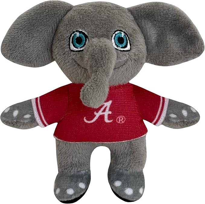 Bobbi-Dobbiez Attachable Plushie University of Alabama Big Al Mascot – Attaches to Backpacks, Bags, Shoes, Water Bottles, and More